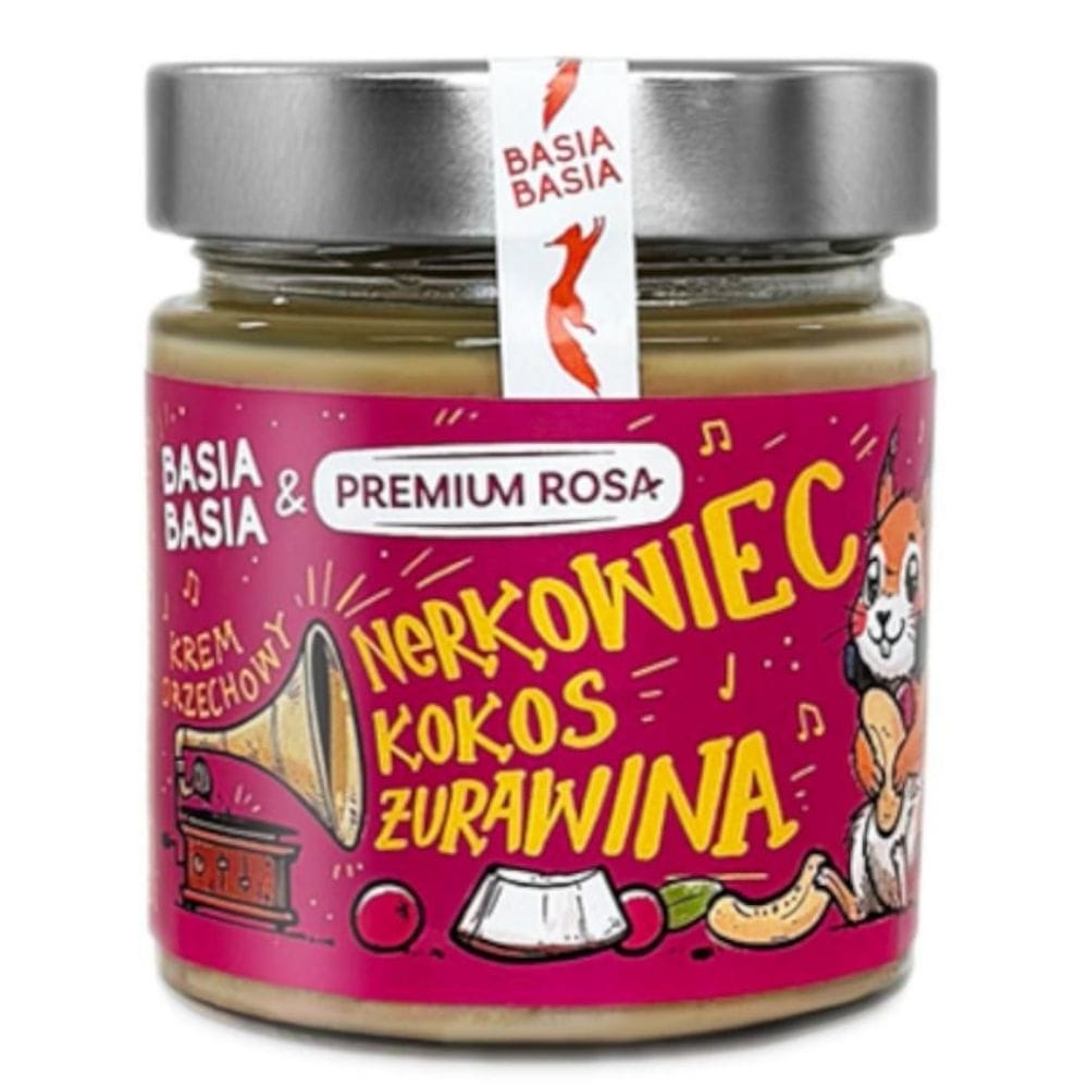 Basia Basia & Premium Rosa Cashew Cream with Coconut and Cranberry - 195 g