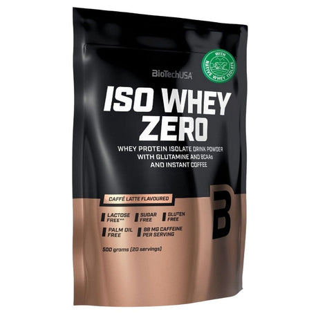BioTech USA Iso Whey Zero, Caffé Latte Flavoured - 500 g