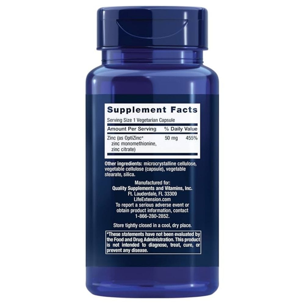 Life Extension Zinc 50 mg - 90 Capsules