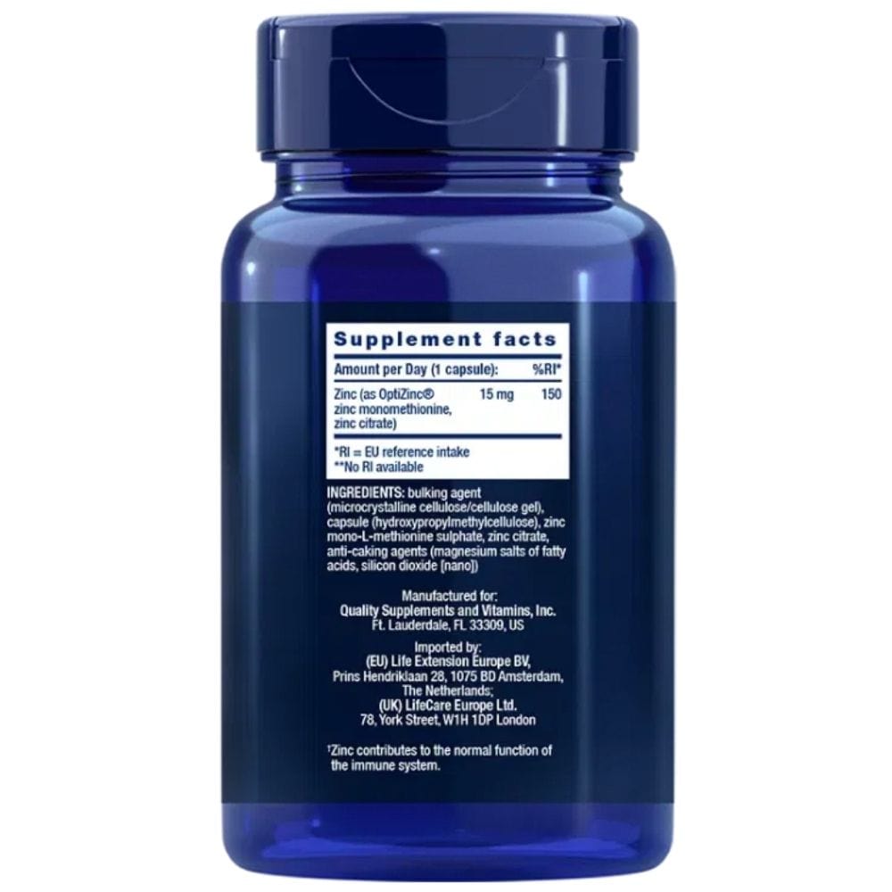 Life Extension Zinc Caps 15 mg - 150 Capsules