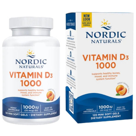 Nordic Naturals Vitamin D3 1000, Orange - 120 Mini Capsules