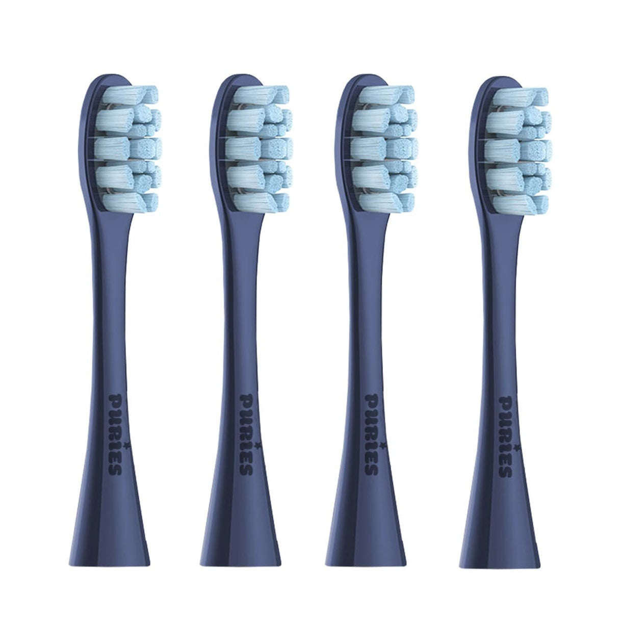 Puries Wave Blue Electric Toothbrush Heads for Oclean - 4 Pieces
