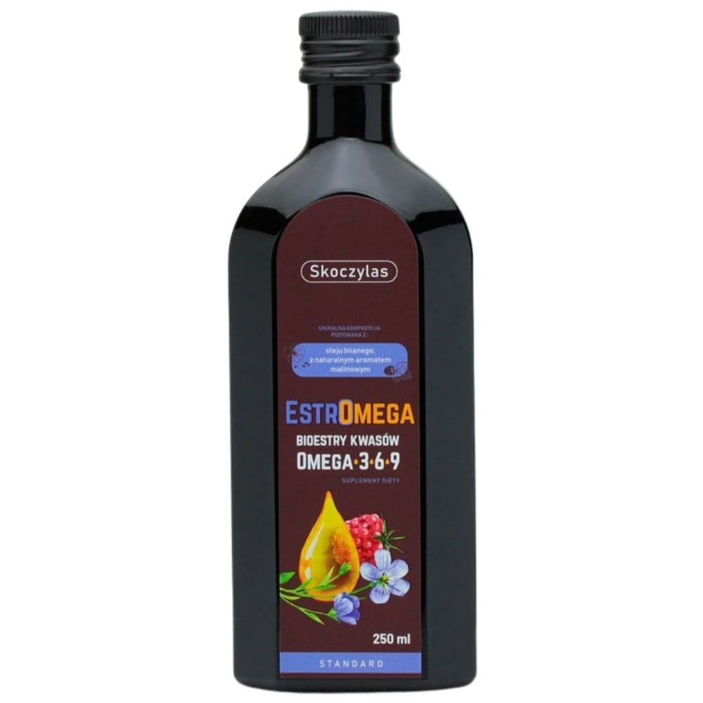Skoczylas Estromega, Bioesters of Omega 3-6-9 Standard Acids, Raspberry - 250 ml