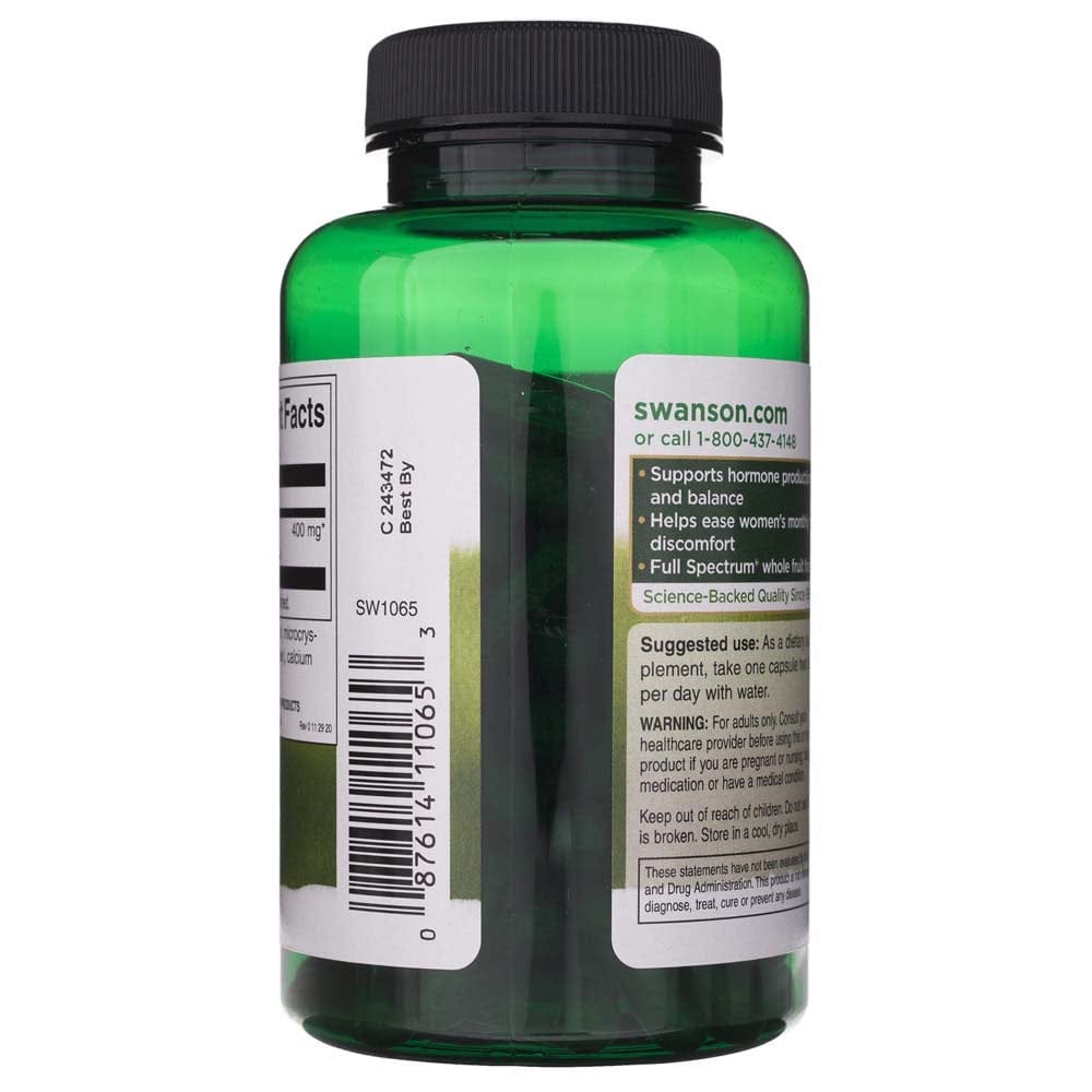 Swanson Chasteberry Fruit 400 mg – 120 Capsules