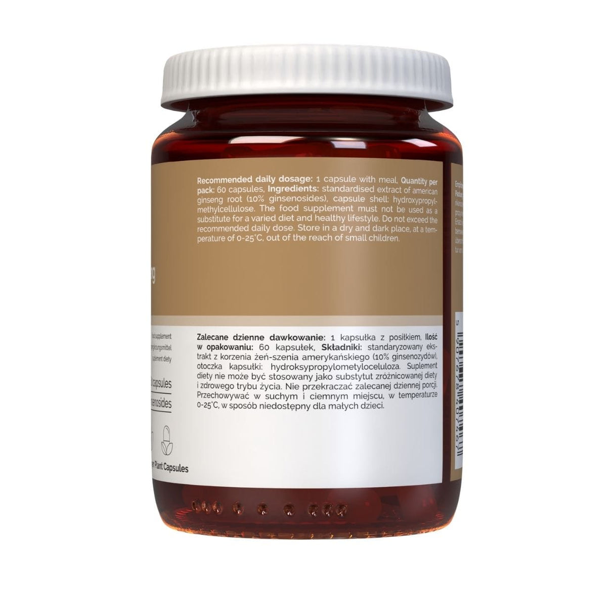 Vitaler's American Ginseng 500 mg - 60 Capsules