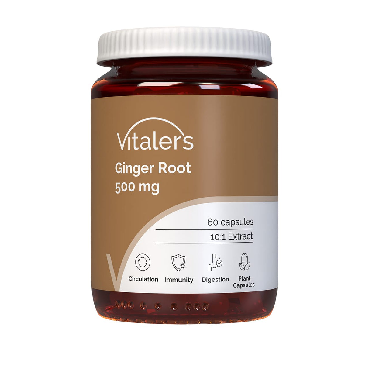 Vitaler's Ginger Root 500 mg – 60 Capsules