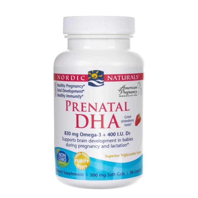 Nordic Naturals Prenatal DHA, strawberry flavour - 90 Softgels