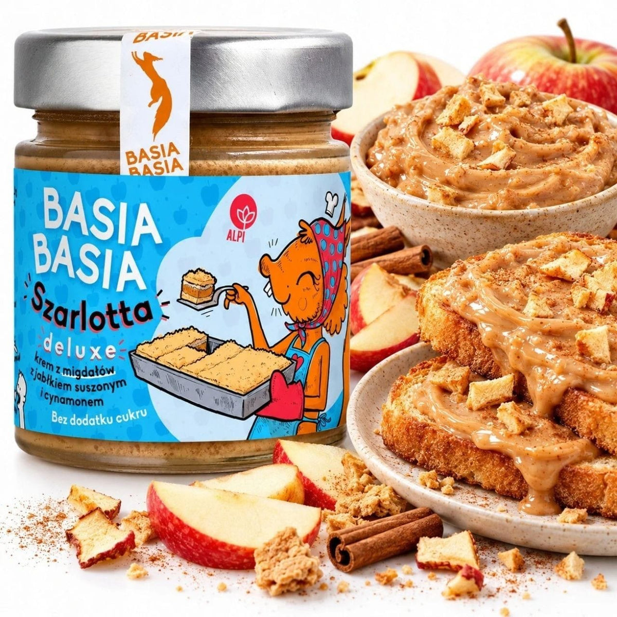 Alpi Basia Basia Apple Pie Deluxe Almond Cream with Apple and Cinnamon - 195 g