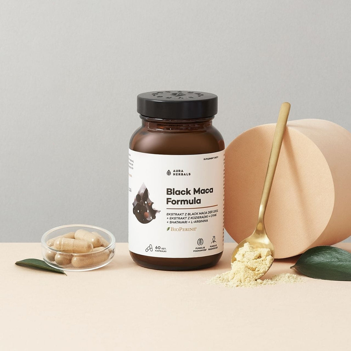 Aura Herbals Black Maca DER 100:1 - 60 Capsules