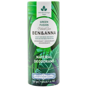 Ben&Anna Green Fusion Natural Deodorant, Baking Soda-Based - 40 g