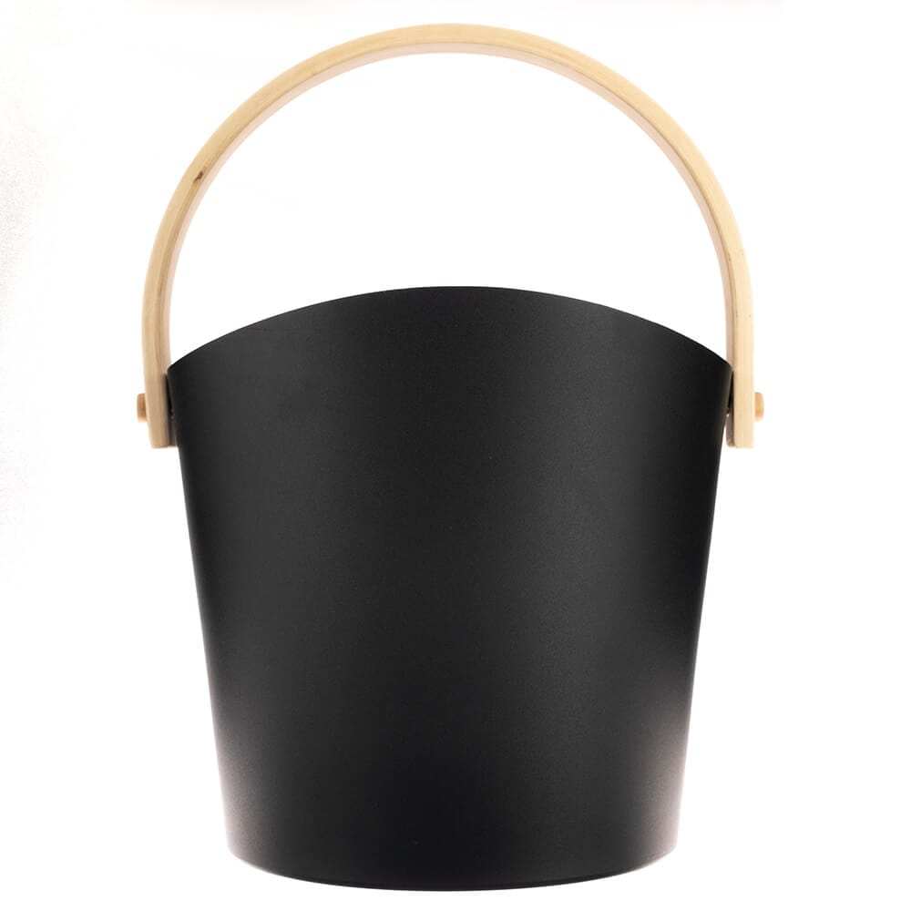 Bilovit Aluminium Sauna Bucket, Black - 7 Litres