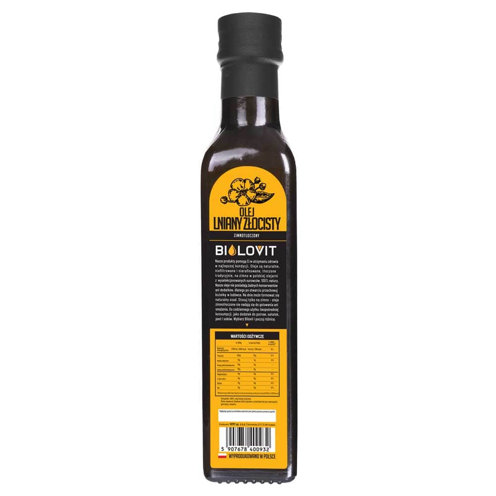 Bilovit Golden Flaxseed Oil Cold Pressed - 250 ml