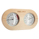 Bilovit Pine Sauna Thermometer with Hygrometer