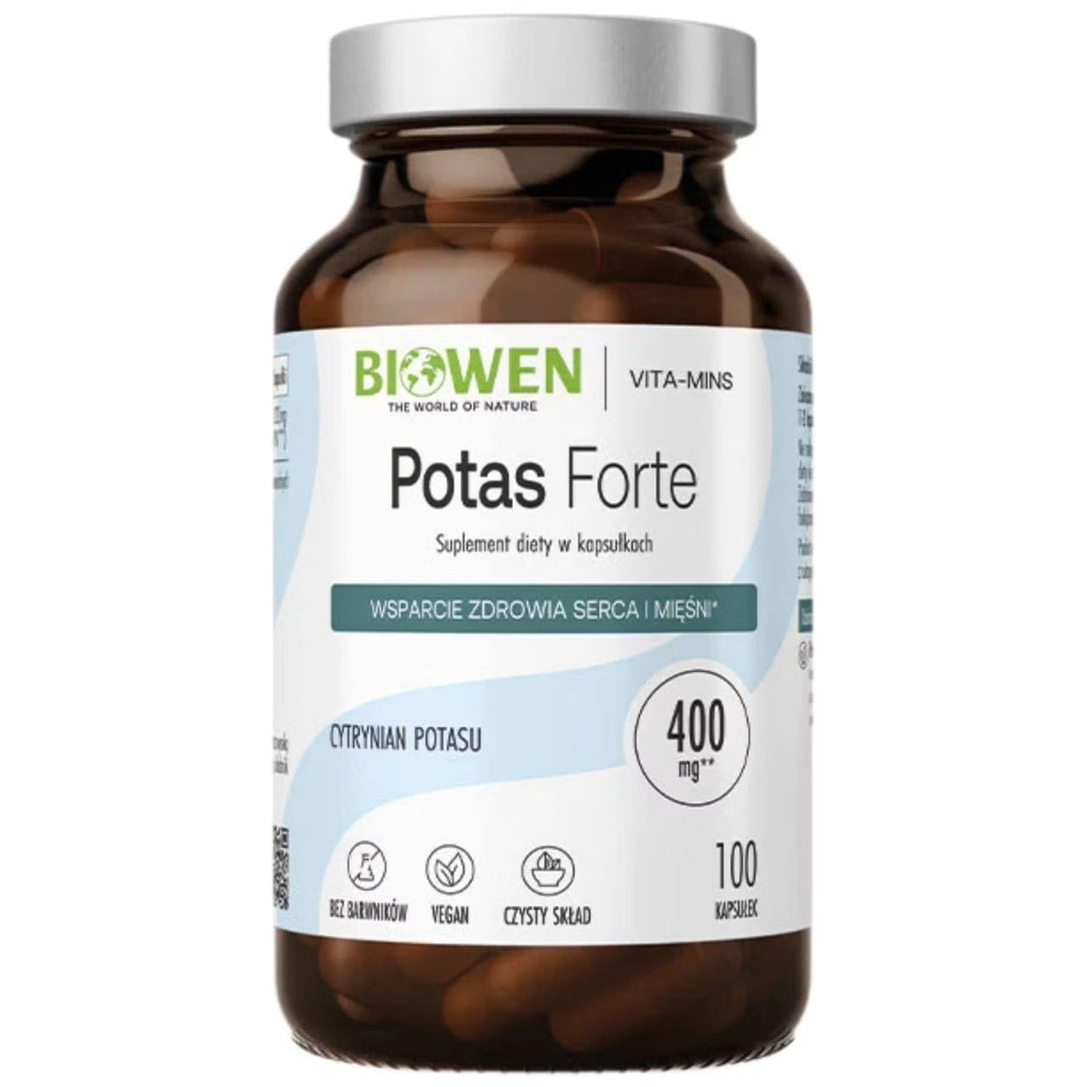 Biowen Potassium Forte, Potassium Citrate 1100 mg - 100 Capsules