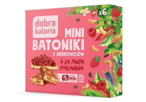 Dobra Kaloria Mini Cashew Bars with Raspberry Tart Flavour - 6x17 g