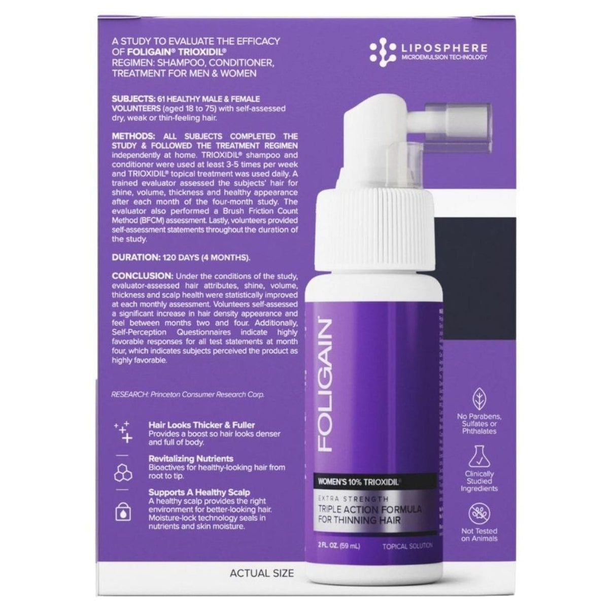 Foligain Triple Action Complete Formula For Thinning Hair For Women - 59 ml