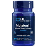 Life Extension Melatonin 6 Hour Timed Release 750 mcg - 60 Tablets