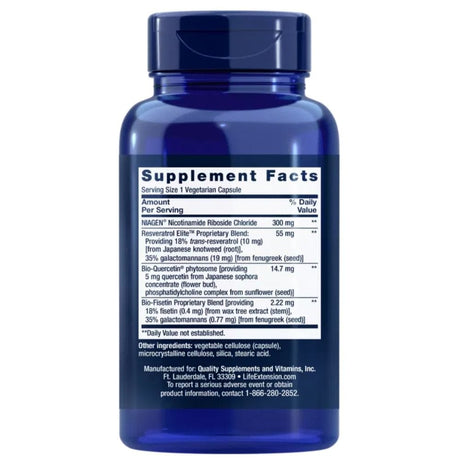 Life Extension NAD+ Cell Regenerator™ and Resveratrol Elite™ 300 mg - 30 Veg Capsules