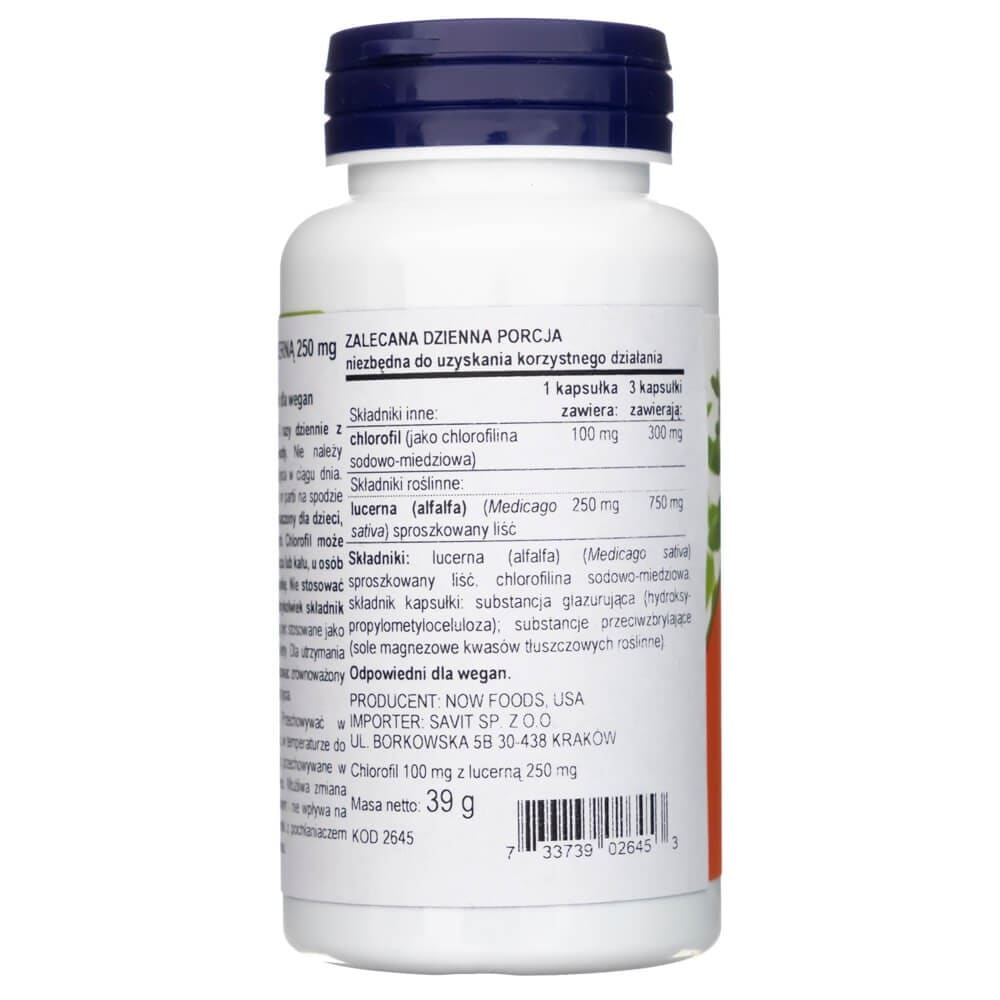 Now Foods Chlorophyll 100 mg - 90 Capsules