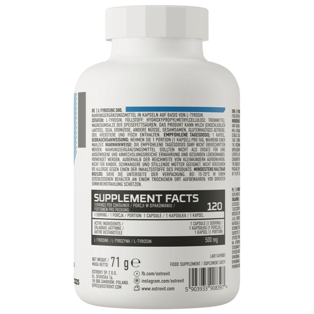 OstroVit L-Tyrosine 500 mg - 120 Capsules