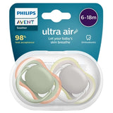 Philips Avent Ultra Air Pacifier, 6-18 Months - 2 Pieces
