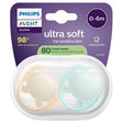 Philips Avent Ultra Soft Soother 0-6 m - 2 Pieces
