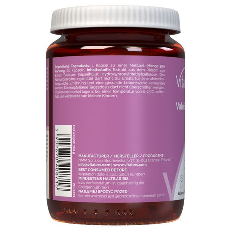 Vitaler's Valerian 500 mg - 60 Capsules