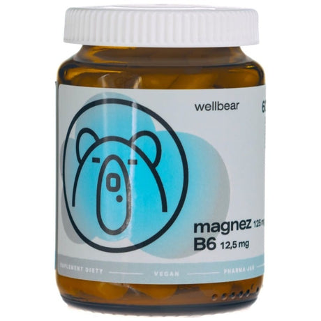 Wellbear Magnesium 125 mg + Vitamin B6 - 60 Capsules