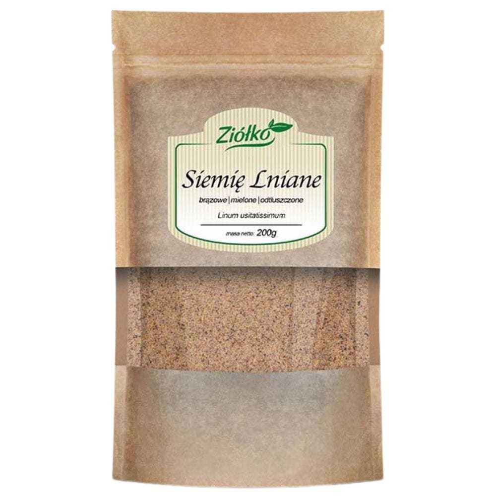 Ziółko Brown Flaxseed, Ground, Defatted - 200 g