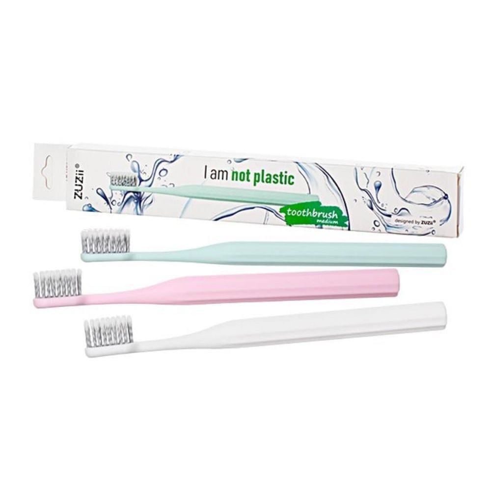 Zuzii PLA Toothbrush, Medium Bristles, Mint
