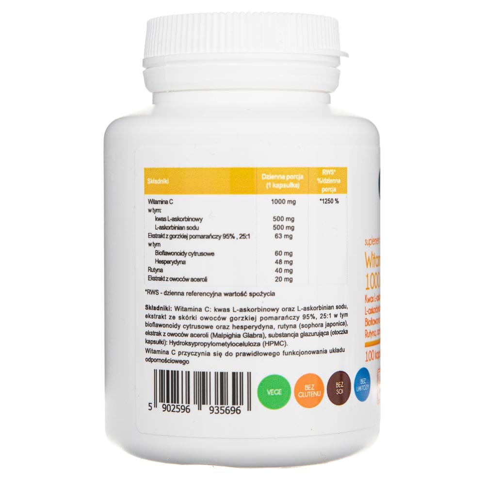 Aliness Vitamin C 1000 mg - 100 Veg Capsules