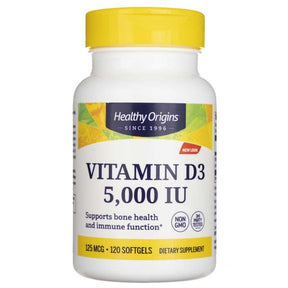 Healthy Origins Vitamin D3 5000 IU - 120 Softgels
