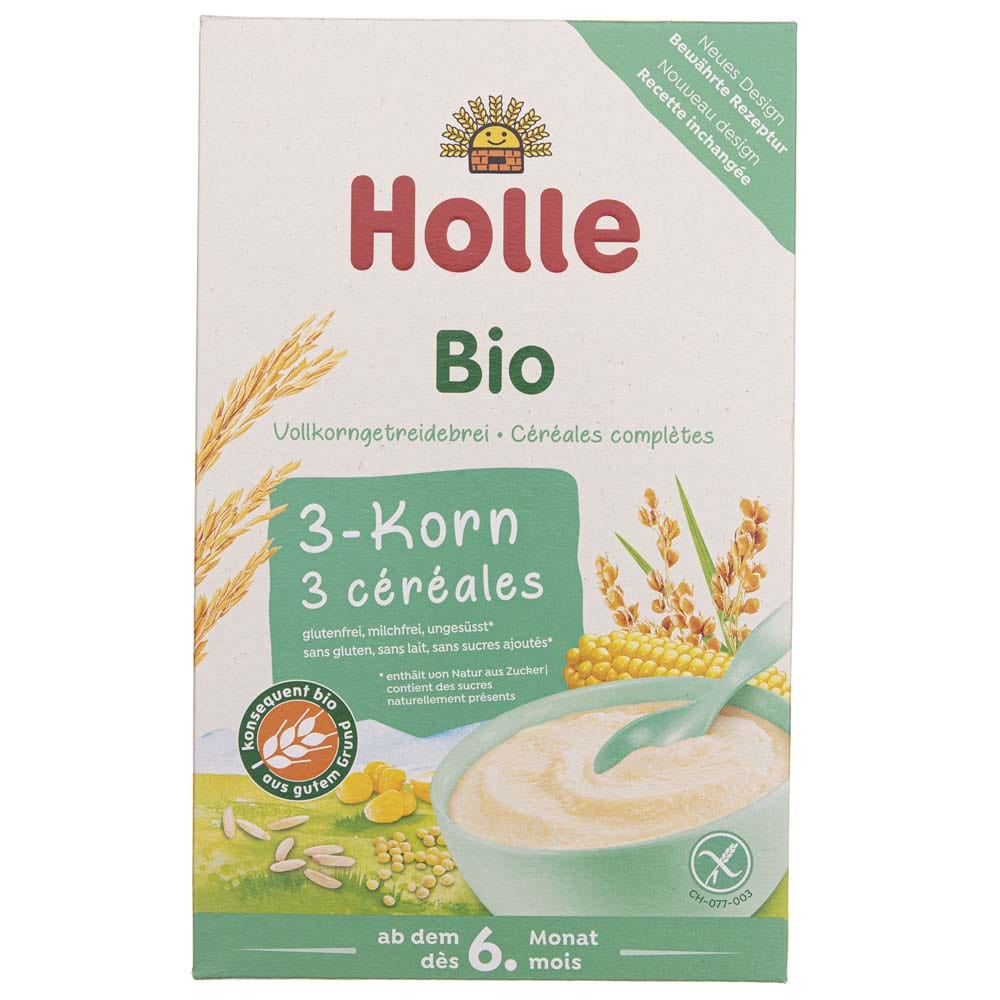 Holle Organic Wholegrain Cereal 3-Grain from 6. month - 250 g