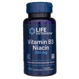 Life Extension Vitamin B3 Niacin 500 mg - 100 Capsules