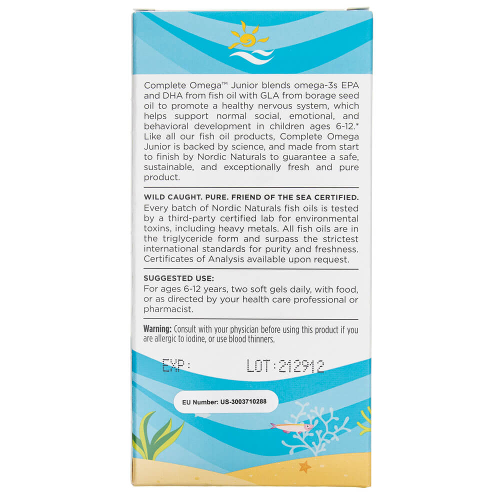 Nordic Naturals Complete Omega Junior Lemon - 180 Softgels