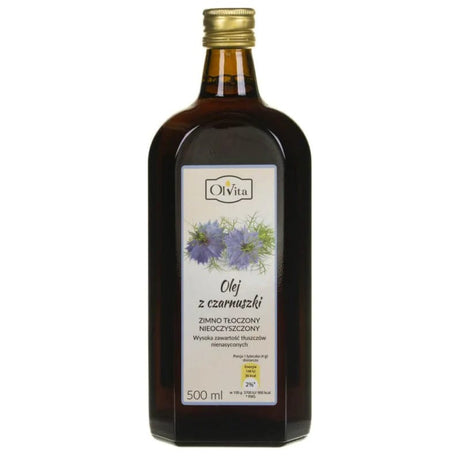 Olvita Cold-Pressed Black Cumin Oil Unpurified - 500 ml