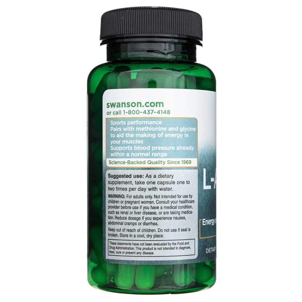 Swanson L-Arginine 500 mg - 100 Capsules