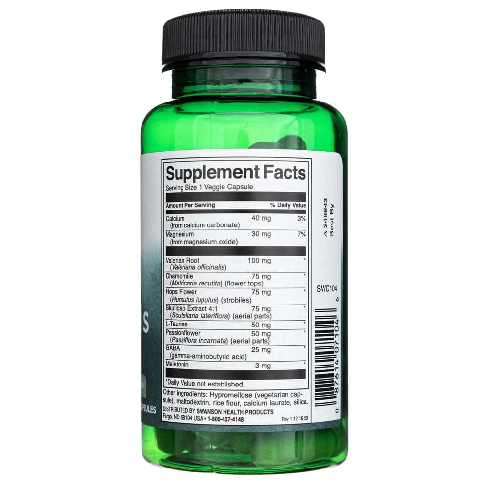 Swanson Sleep Essentials - 60 Veg Capsules