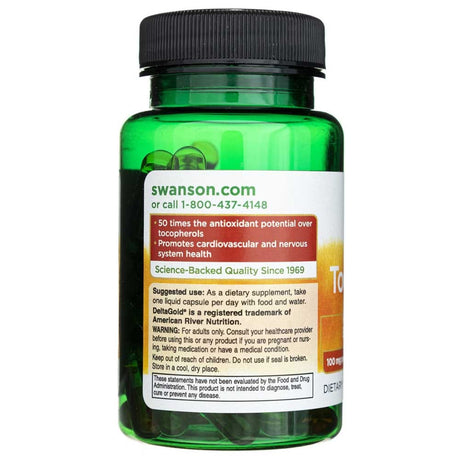 Swanson Tocotrienols - Double Strength 100 mg - 60 Softgels